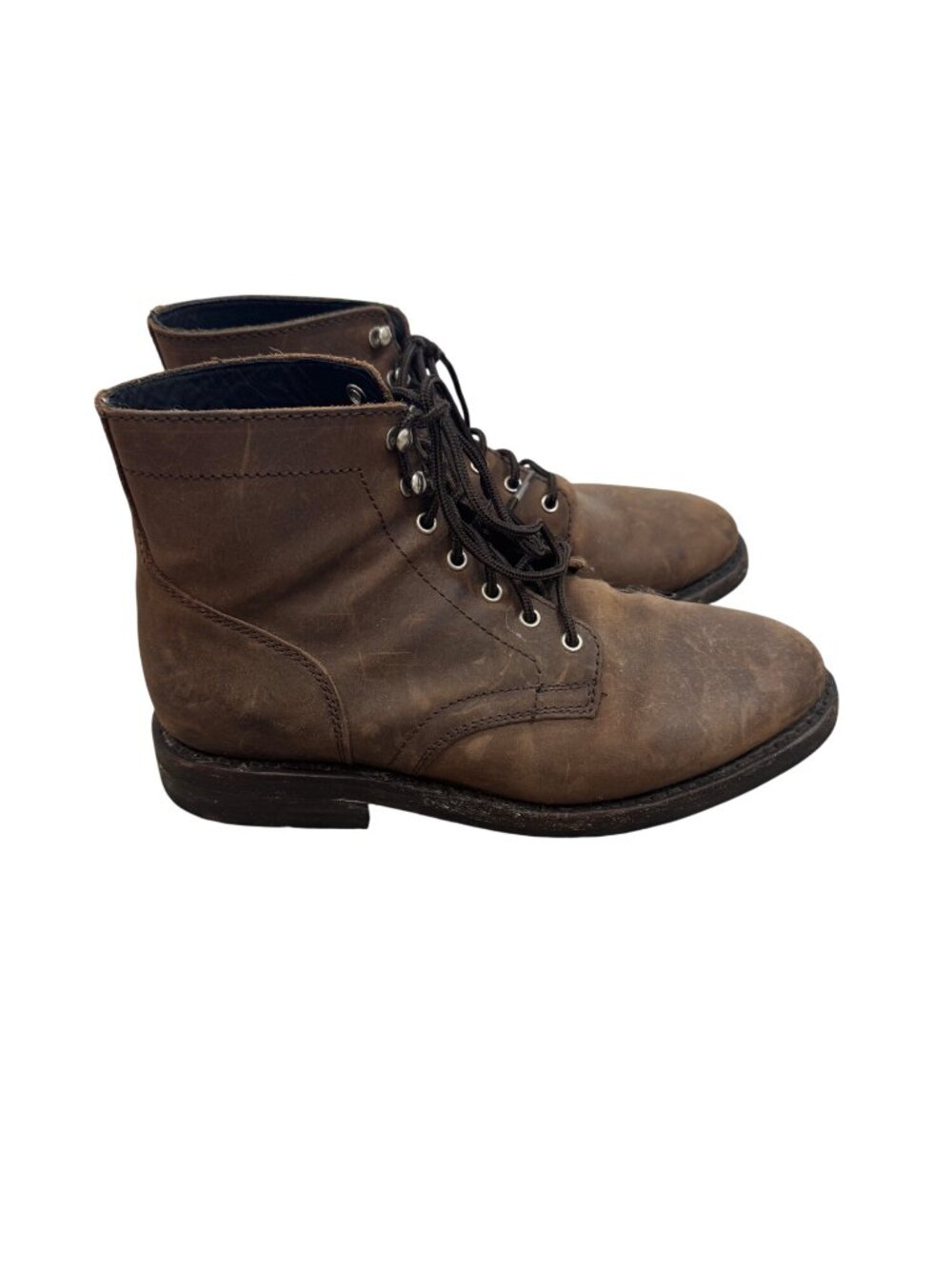 Thursday Boot Co Mens Brown Leather Lace-Up Boots Size 7.5 Wide Casual